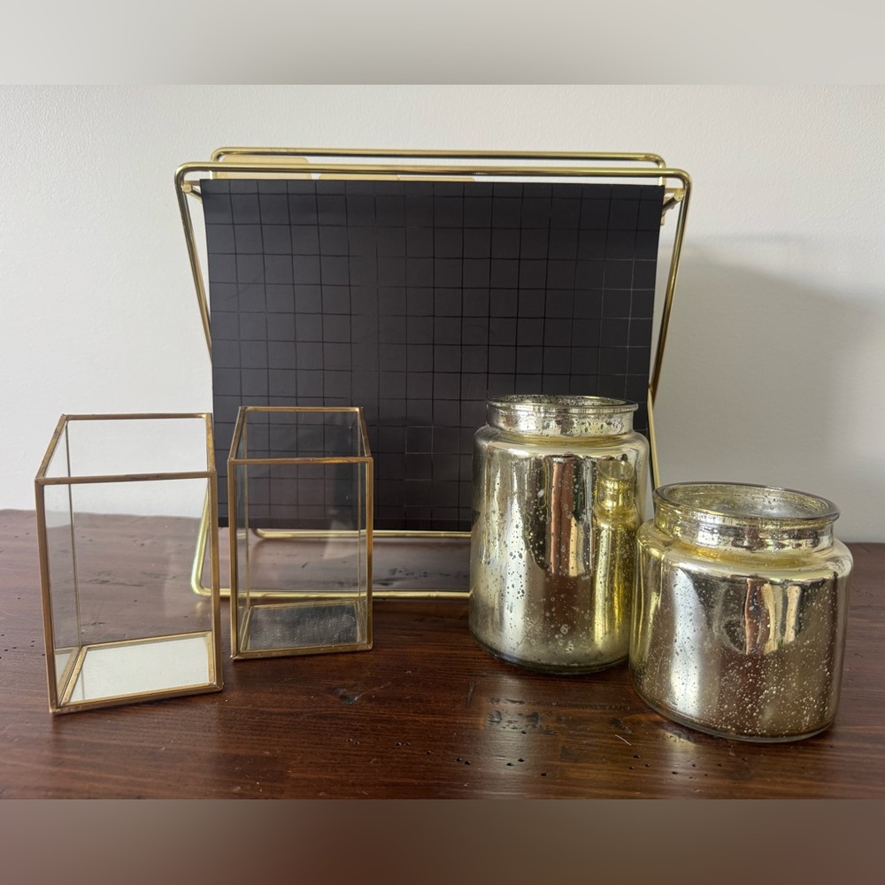 Desk Bundle Gold and Black Decorative‎ Set Teacher Back to School
